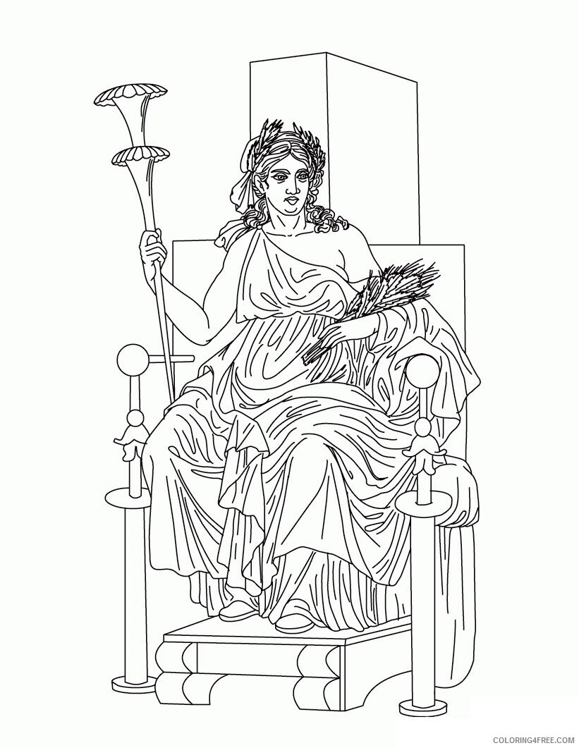 Athena Coloring Pages Printable Sheets GREEK GODDESSES Coloring 2021 a 3541 Coloring4free