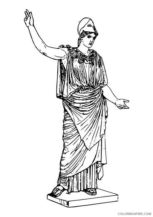 Athena Coloring Pages Printable Sheets Page Athena free printable 2021 a 3539 Coloring4free