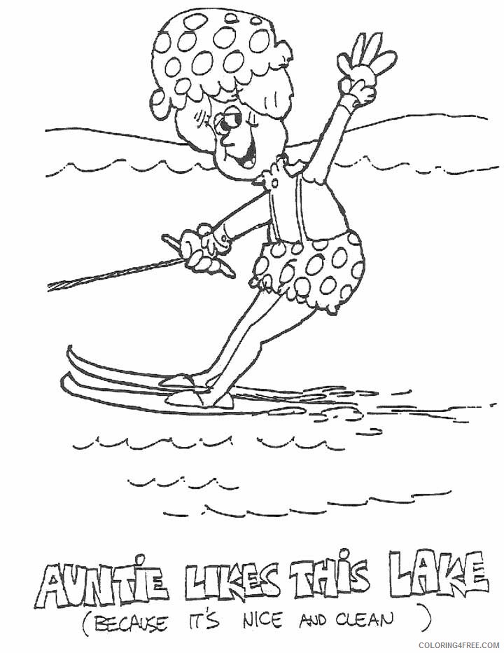Aunt Coloring Pages Printable Sheets Clean Lake Page for 2021 a 3581 Coloring4free