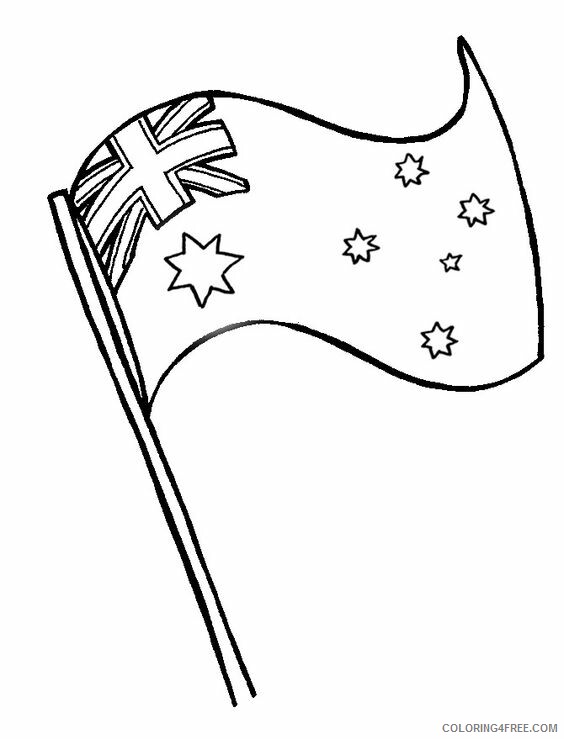 Australia Flag Coloring Page Printable Sheets Australia Flag Page 4 2021 a 3621 Coloring4free