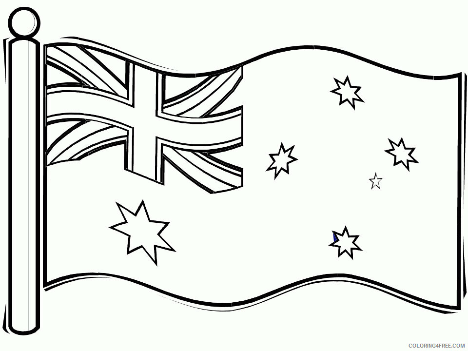 Australia Flag Colors Sheets Australia Flag Page 2021 3625 Coloring4free Coloring4Free.com