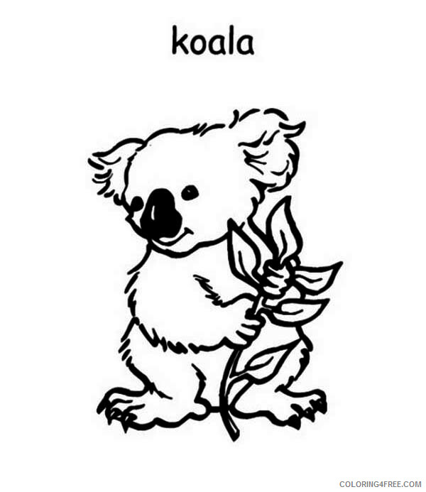 Australia Pictures for Kids Printable Sheets Cute Koala on Australia Day 2021 a 3646 Coloring4free