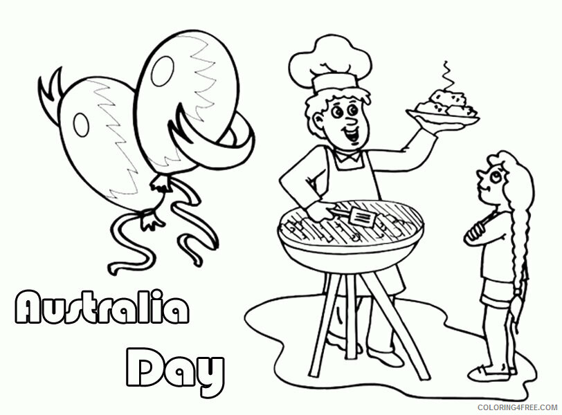 Australia Pictures for Kids Printable Sheets Happy Australia Day Barbecue 2021 a 3650 Coloring4free