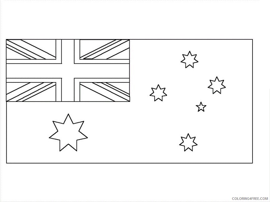Australian Flag Colors Printable Printable 2021 a Coloring4free - Coloring4Free.com