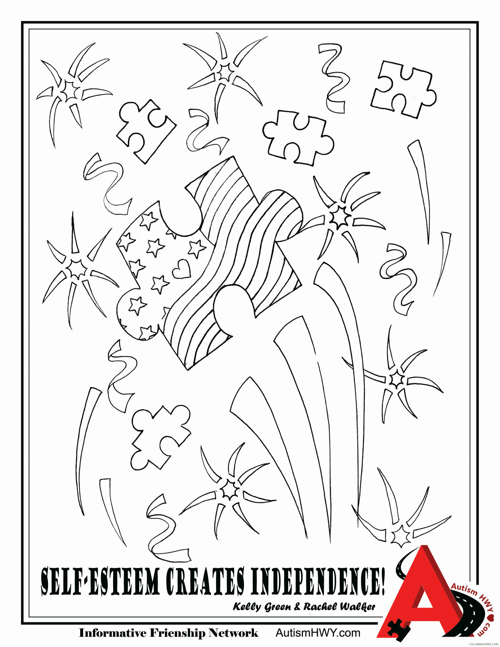 Autism Coloring Pages Printable Sheets Autism Heart Coloring 2021 a 3694 Coloring4free