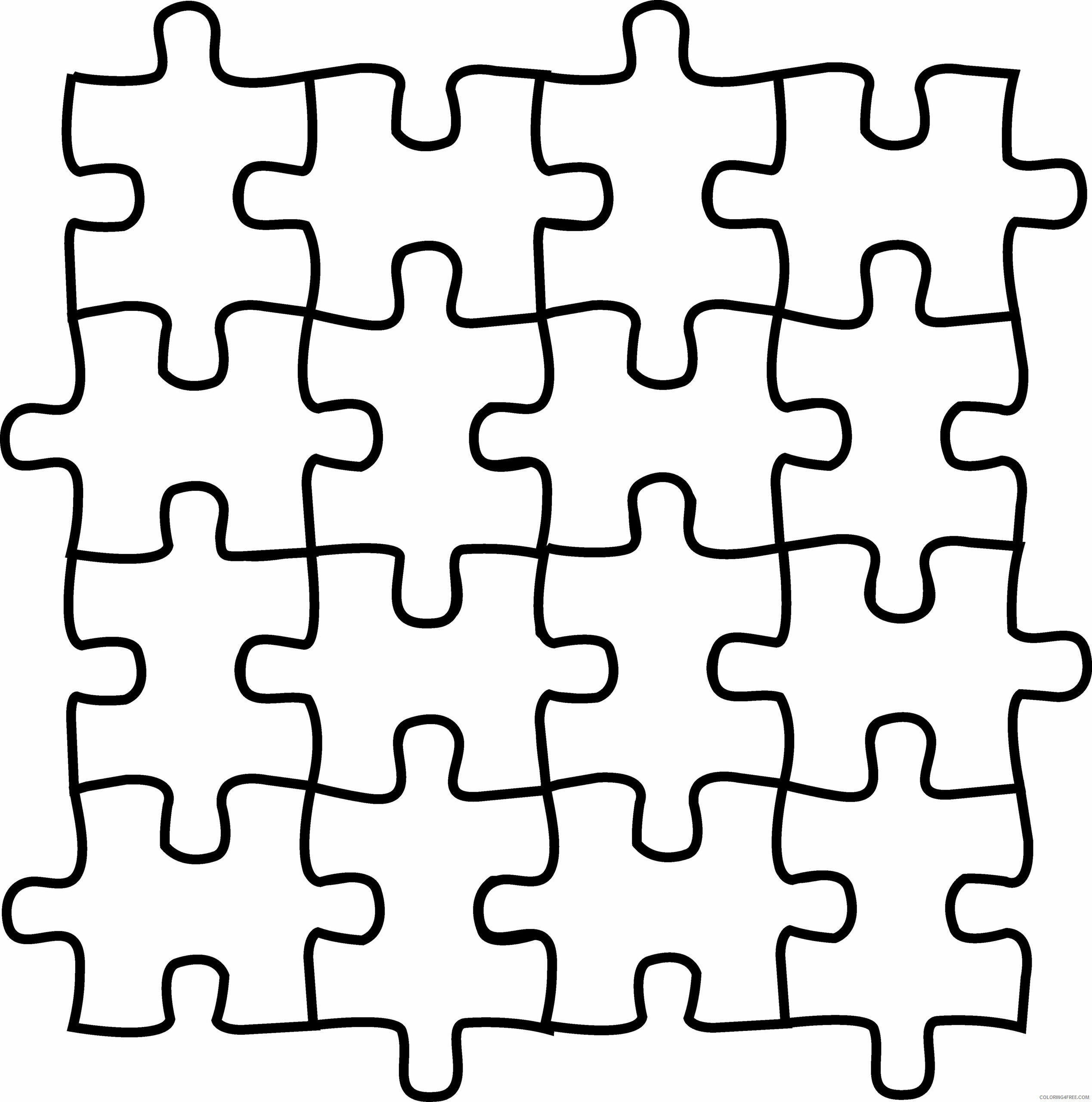 Autism Puzzle Piece Coloring Page Printable Sheets Puzzle Art 2021 a 3705 Coloring4free
