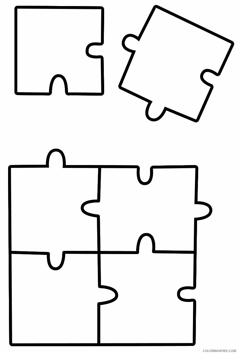 Autism Puzzle Piece Coloring Page Printable Sheets Puzzle Piece Page ClipArt 2021 a 3706 Coloring4free