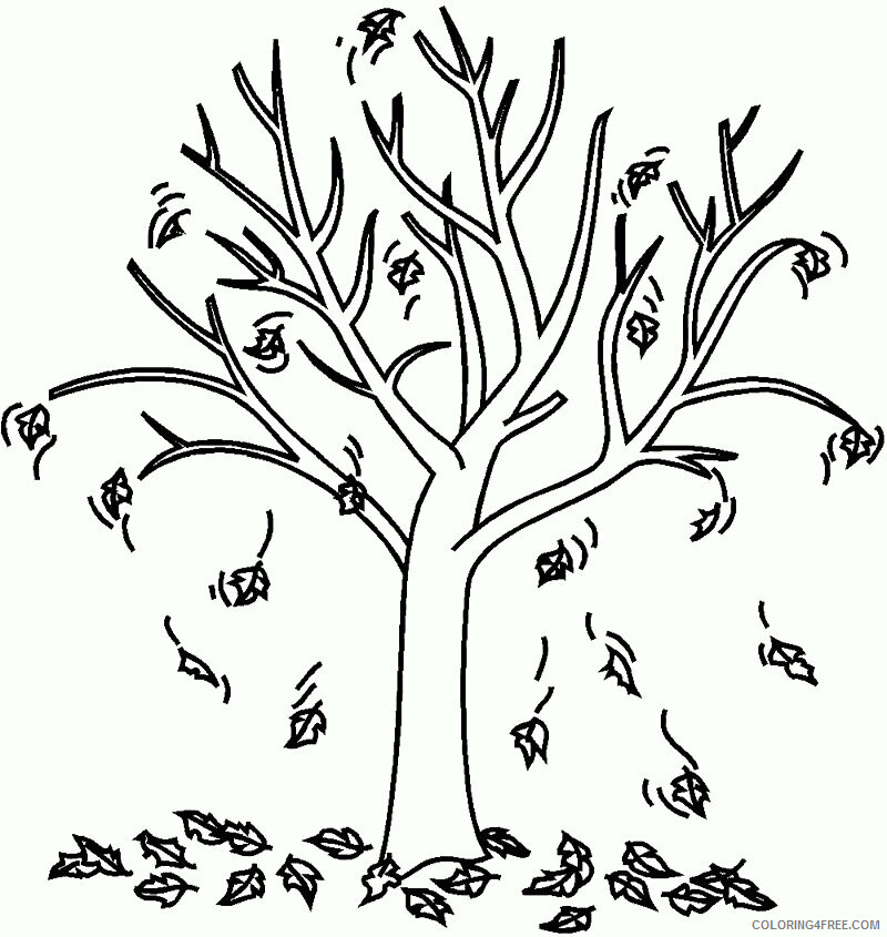 Autumn Coloring Page Printable Sheets Autumn Fall Tree Page 2021 a 3749 Coloring4free