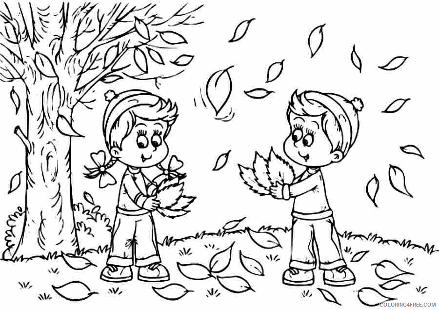 Autumn Coloring Pages for Preschoolers Printable Sheets Seasons For Kindergarten 2021 a Coloring4free