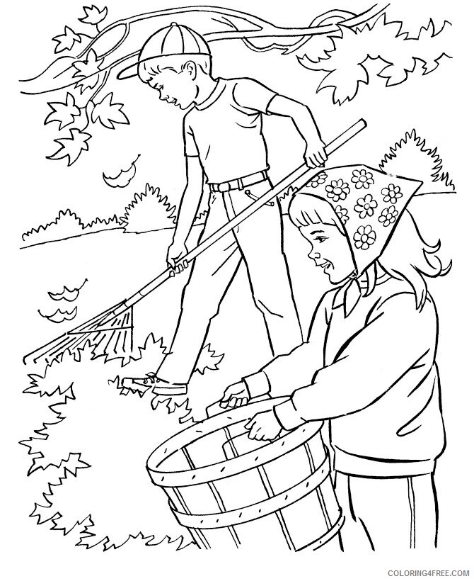 Autumn Leaf Coloring Pages Printable Sheets Autumn Book Page Raking 2021 a 3933 Coloring4free