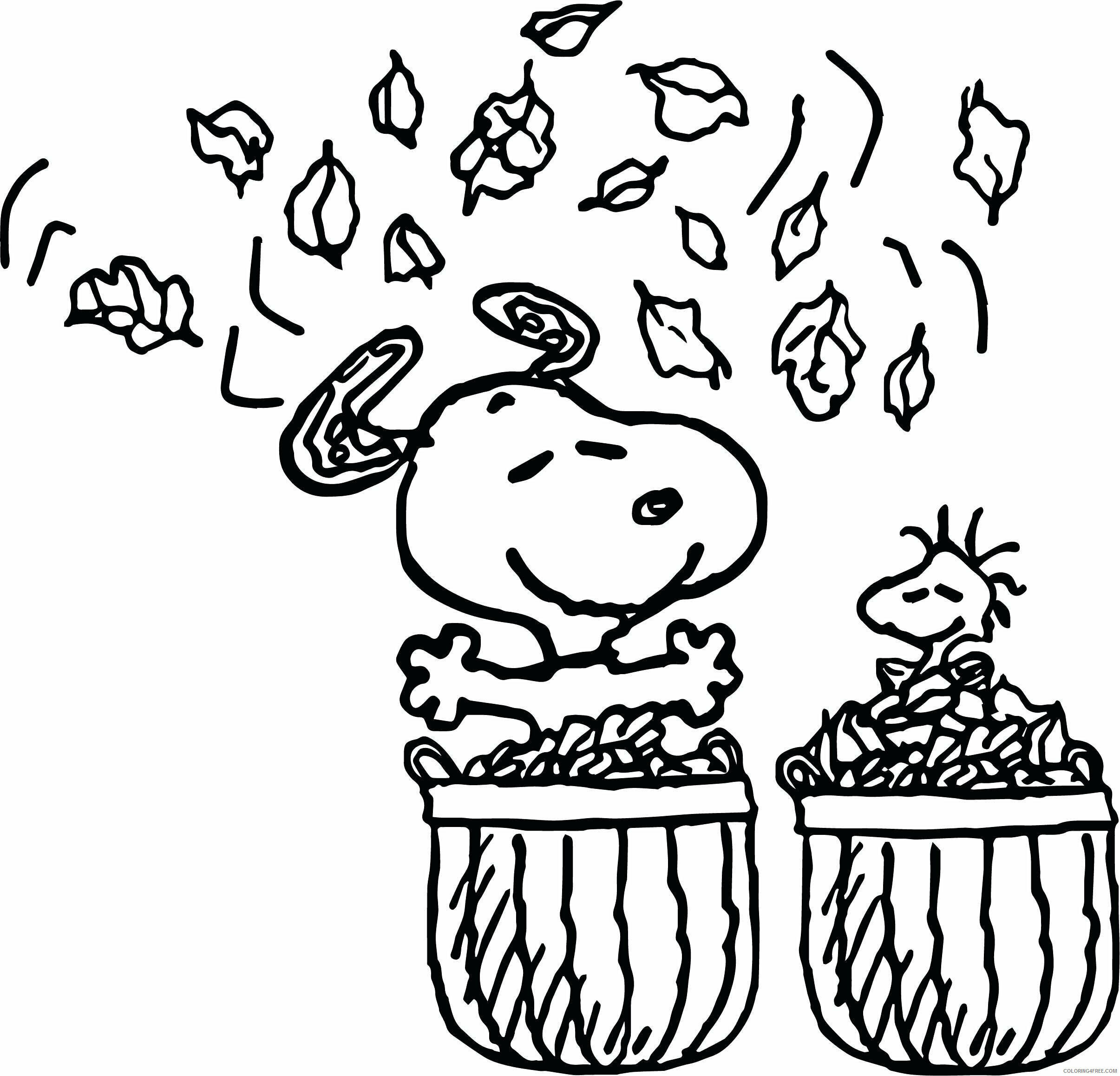 Autumn Season Coloring Pages Printable Sheets Fall Printable Snoopy 2021 a 4003 Coloring4free