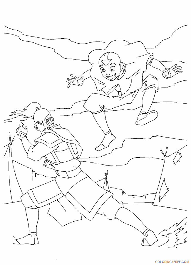 Avatar Last Airbender Coloring Pages Printable Sheets Printable Avatar Color 2021 a 4049 Coloring4free
