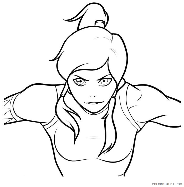 Avatar Legend of Korra Coloring Pages Printable Sheets avatar korra Colouring 2021 a 4055 Coloring4free