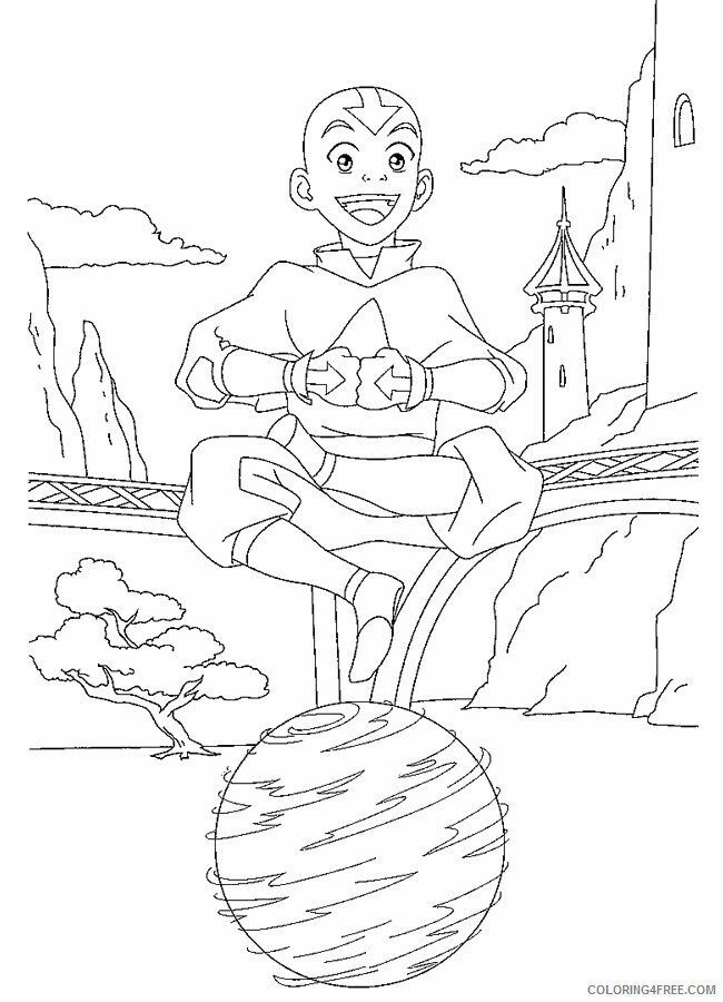 Avatar Printable Coloring Pages Printable Sheets aang Colouring page 2021 a 4099 Coloring4free