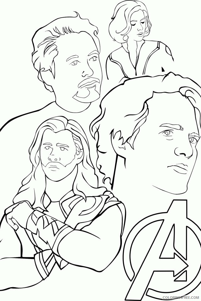 Avengers Coloring Page Printable Sheets Avengers Printable download 2021 a 4143 Coloring4free