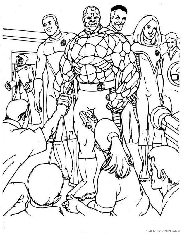 Avengers Coloring Page Printable Sheets Fantastic Four 15 2021 a 4146 Coloring4free