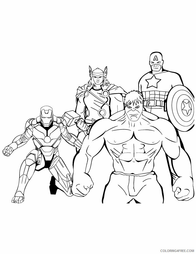 Avengers Coloring Page Printable Sheets Free Printable Avengers Pages 2021 a 4147 Coloring4free