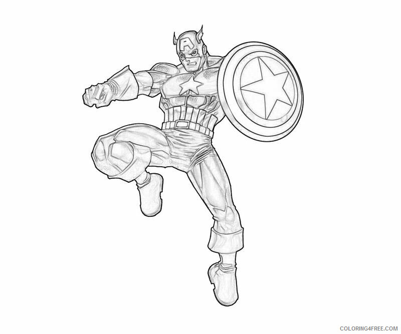 Avengers Coloring Page Printable Sheets avengers captain america pages 2021 a 4140 Coloring4free