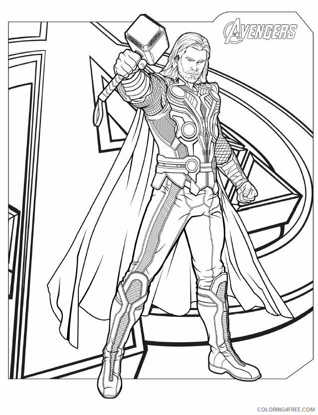 Avengers Coloring Pages for Kids Printable Sheets Avengers To Print 2021 a 4151 Coloring4free