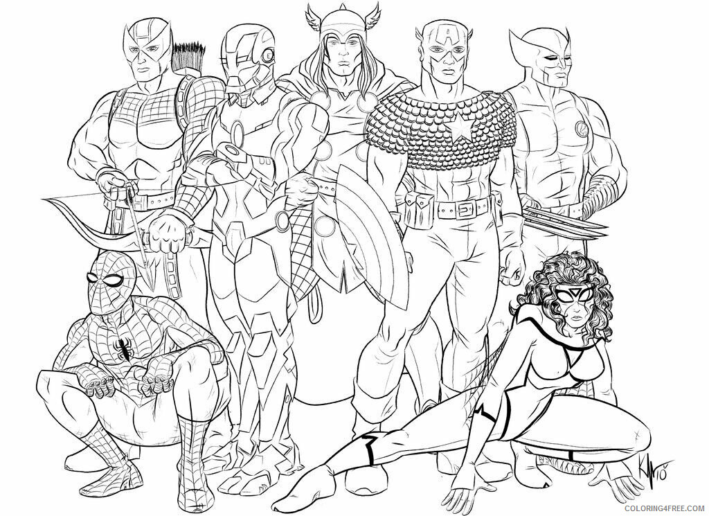 Avengers Coloring Pages to Print Printable Sheets Amazing of ultimate 2021 a 4156 Coloring4free