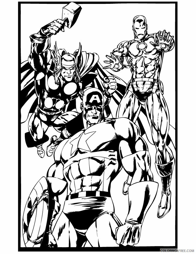 Avengers Coloring Pages to Print Printable Sheets Free Printable Avengers Pages 2021 a 4172 Coloring4free