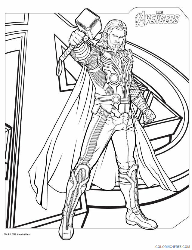 Avengers Coloring Pages to Print Printable Sheets The Avengers Coloring 2021 a 4179 Coloring4free