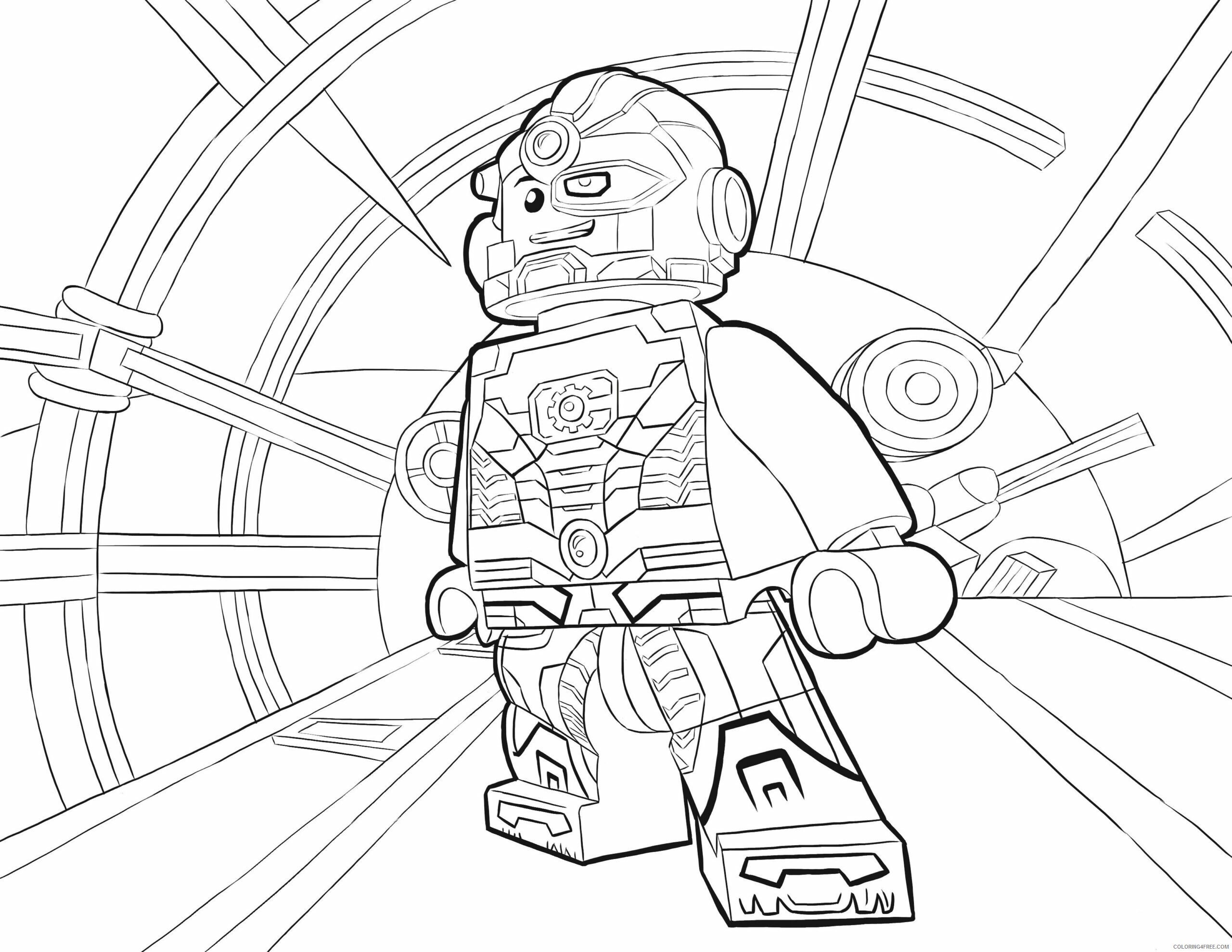 Avengers Lego Coloring Page Printable Sheets LEGO Cyborg Page Printable 2021 a 4184 Coloring4free