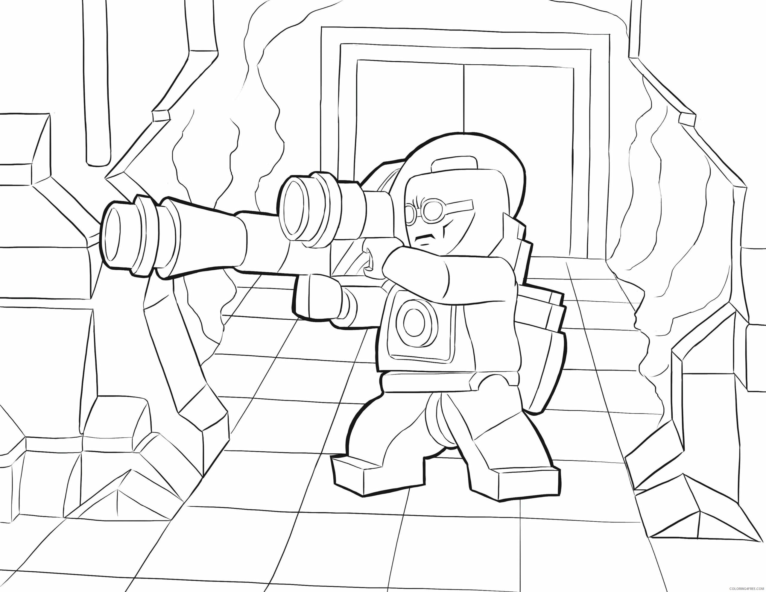 Avengers Lego Coloring Page Printable Sheets LEGO Mr Freeze Page 2021 a 4191 Coloring4free