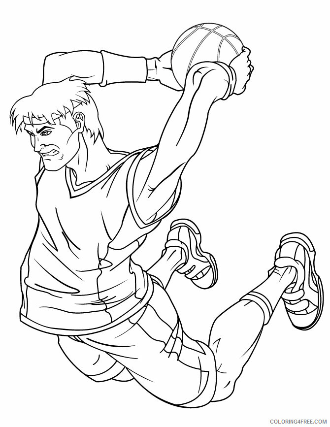 Awesome Coloring Pages Printable Sheets Awesome Slam Dunk For Teenagers 2021 a 4244 Coloring4free