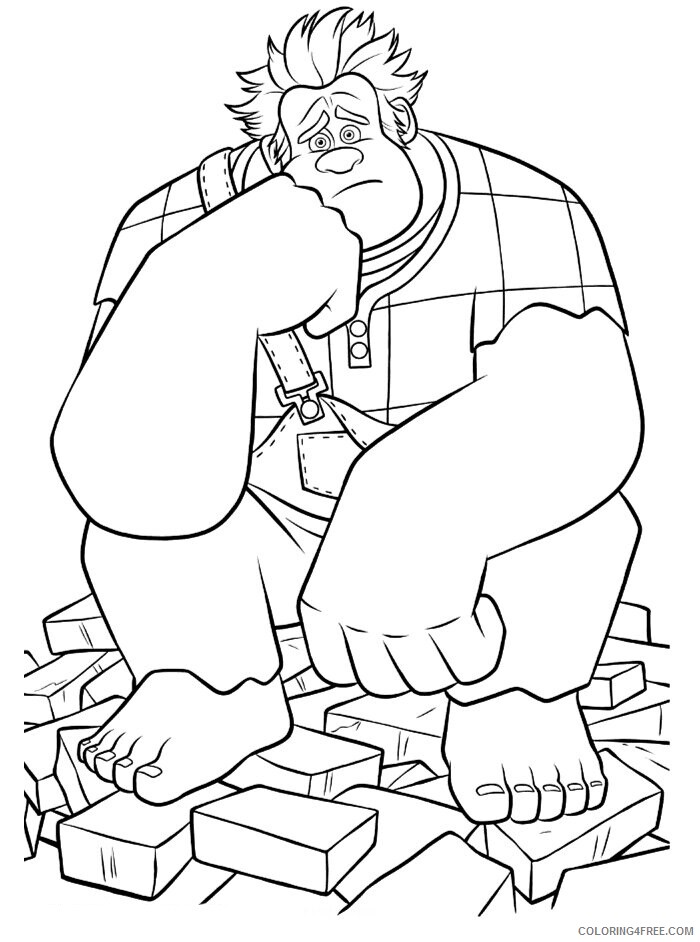 Awesome Coloring Pictures Printable Sheets Wreck It Ralph Disneys Wreck 2021 a 4286 Coloring4free