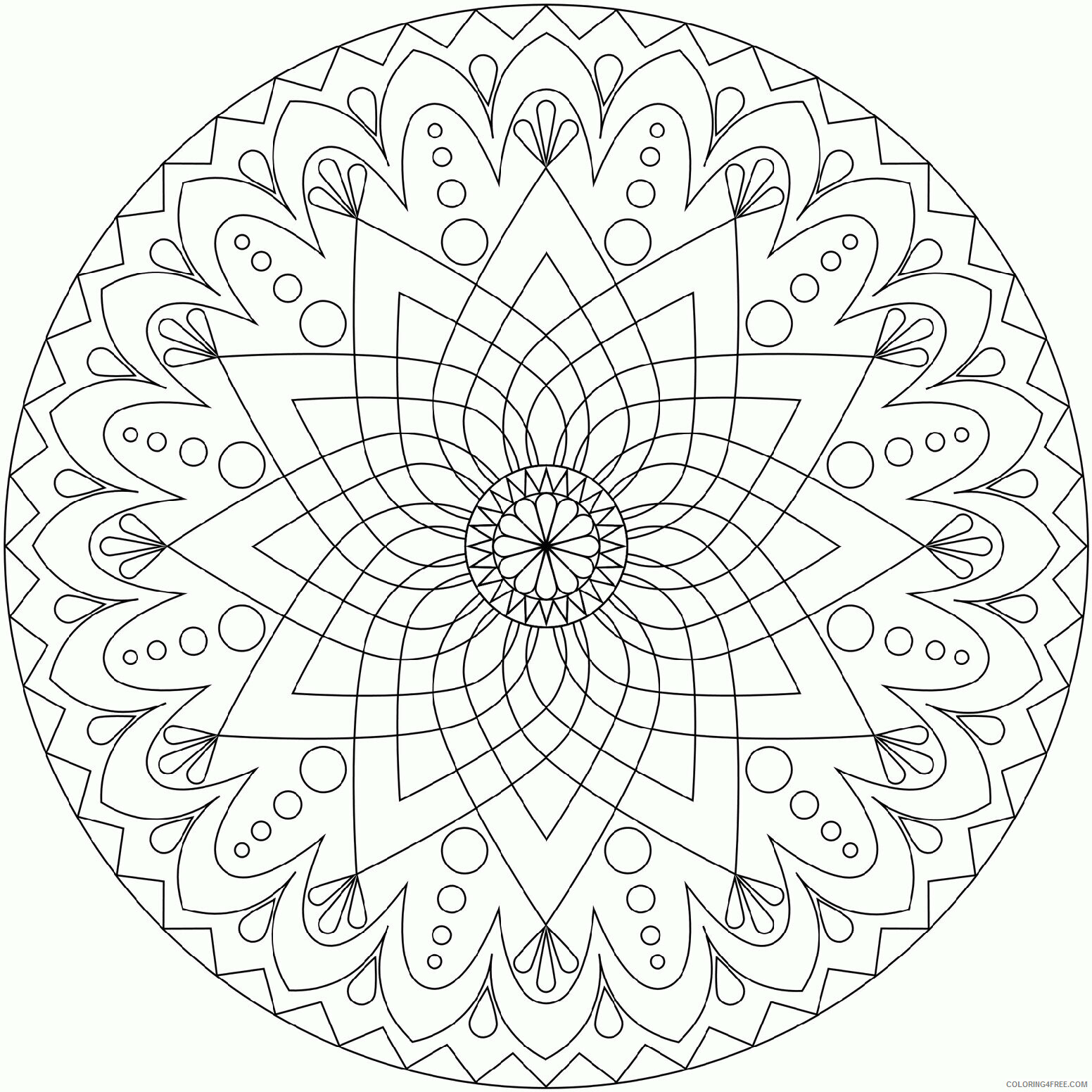 Awesome Design Mandala Coloring Pages Free Printable Printable Sheets Button 2021 a 4293 Coloring4free