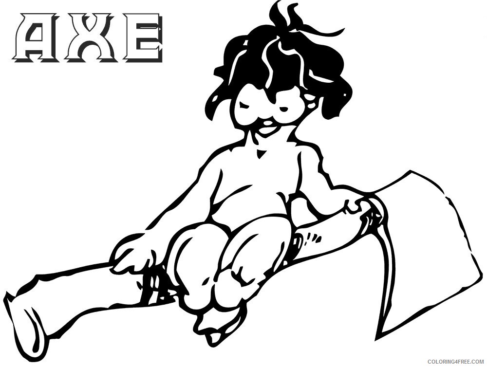 Axe Coloring Pages Printable Sheets Axe pages 2021 a 4310 Coloring4free