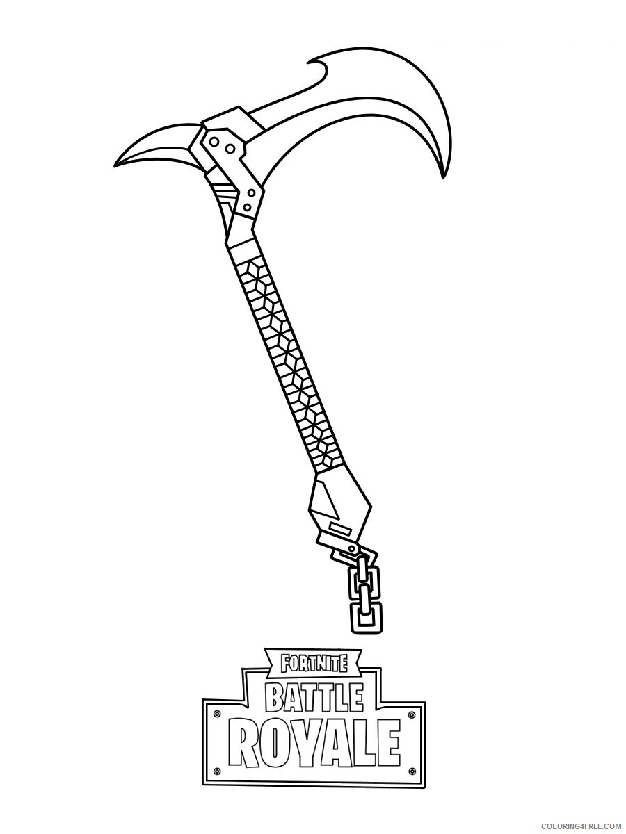 Axe Coloring Pages Printable Sheets Fortnite Print and 2021 a 4317 Coloring4free