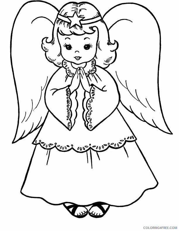 Az Coloring Pages Angel Printable Sheets Angel Star Bible Pages 2021 a 4401 Coloring4free