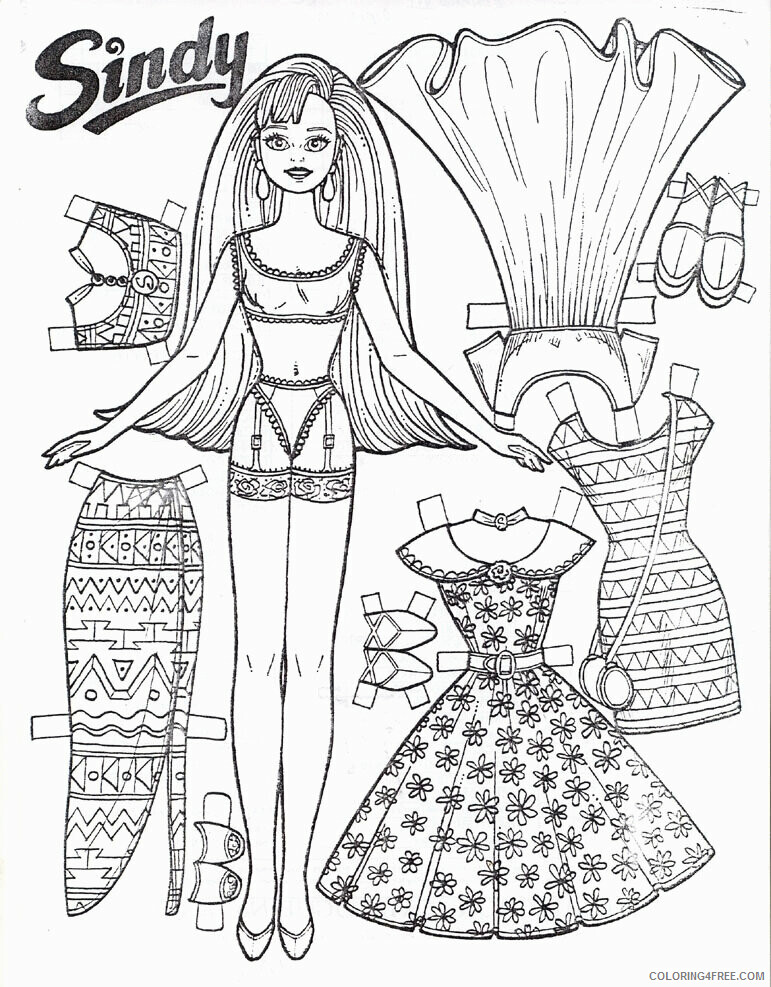 Az Coloring Pages of Dolls for Kids Printable Sheets Definition Fashion Paper Dolls 2021 a Coloring4free