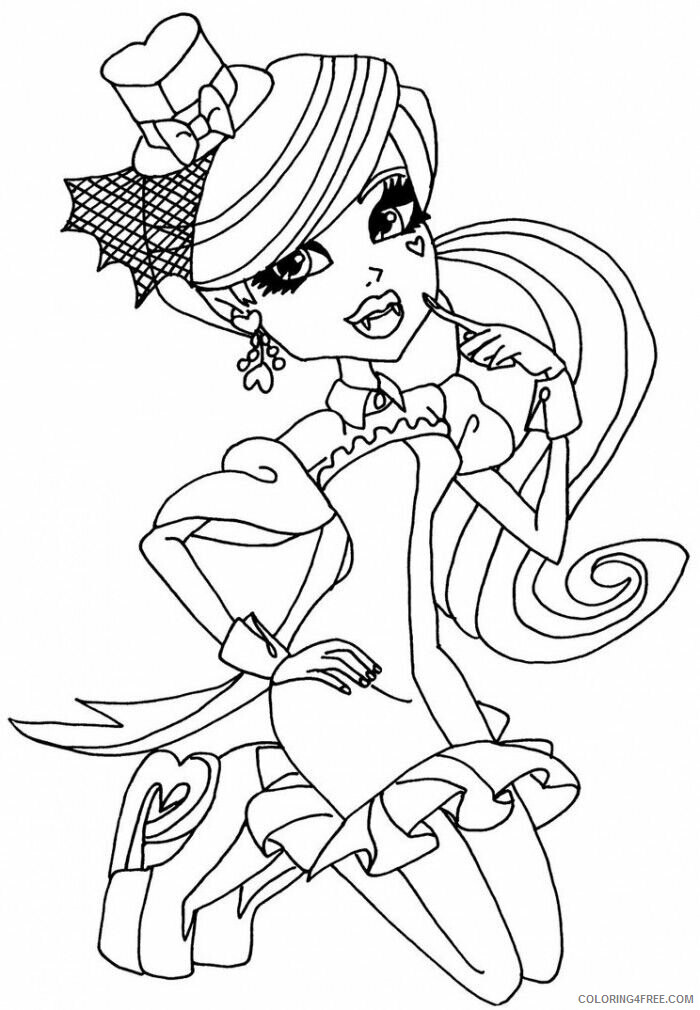 Az Coloring Pages of Dolls for Kids Printable Sheets Monster High Doll Page 2021 a 4478 Coloring4free