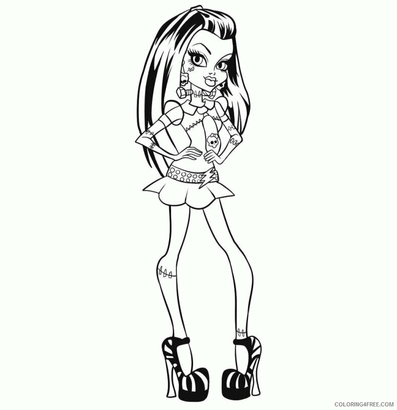 Az Coloring Pages of Dolls for Kids Printable Sheets Monster high doll pages 2021 a 4479 Coloring4free