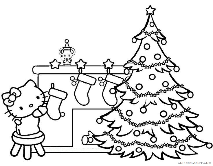 Az Colouring Christmas Coloring Pages Printable Sheets Hello Kitty Christmas Page 2021 a Coloring4free