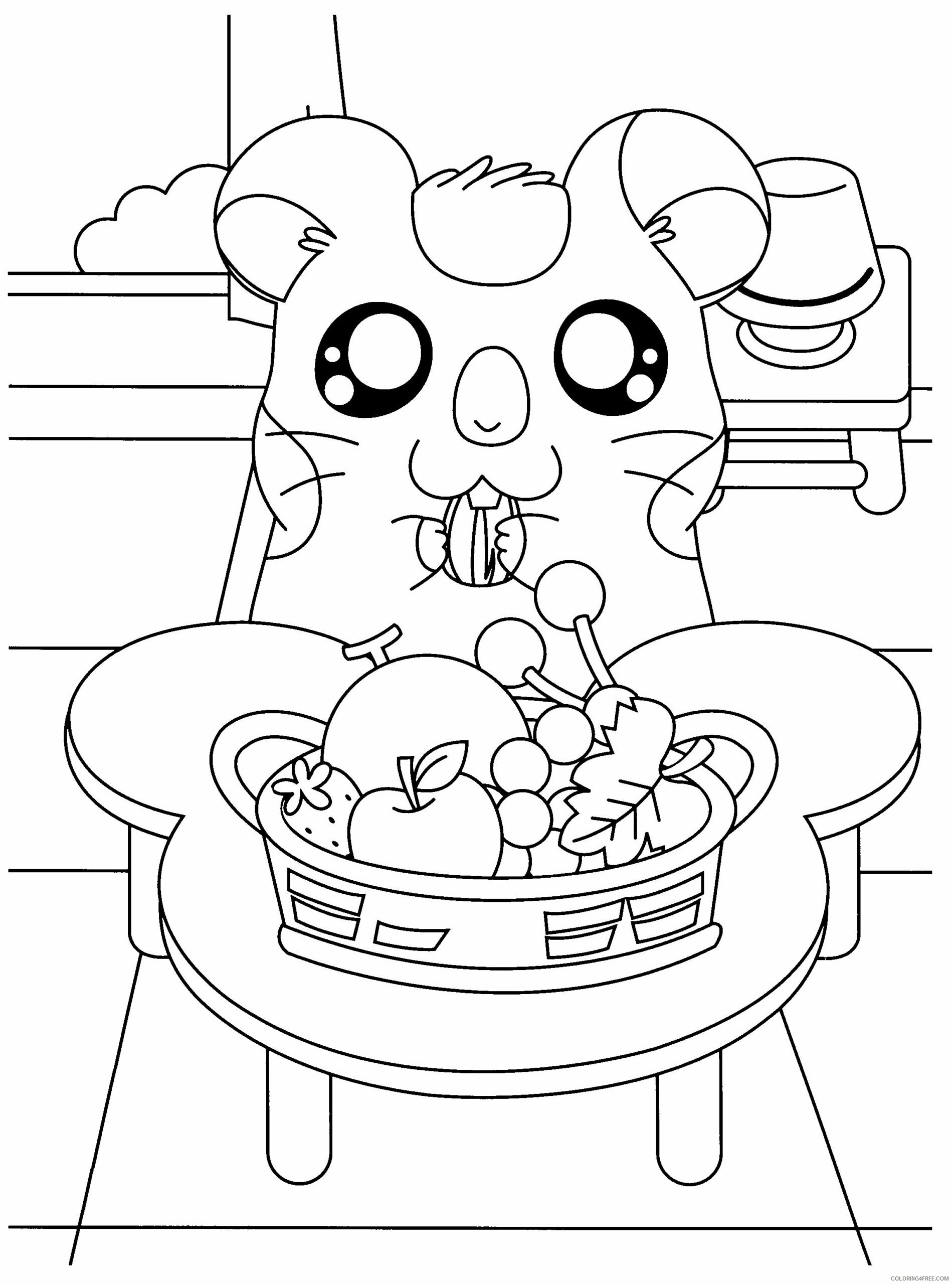 Az Hamtaro Coloring Pages Printable Sheets Hamtaro Pictures High Quality 2021 a 4546 Coloring4free