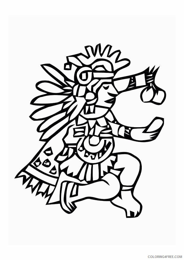 Aztec Coloring Pages Printable Sheets page aztec god img 2021 a 4578 Coloring4free